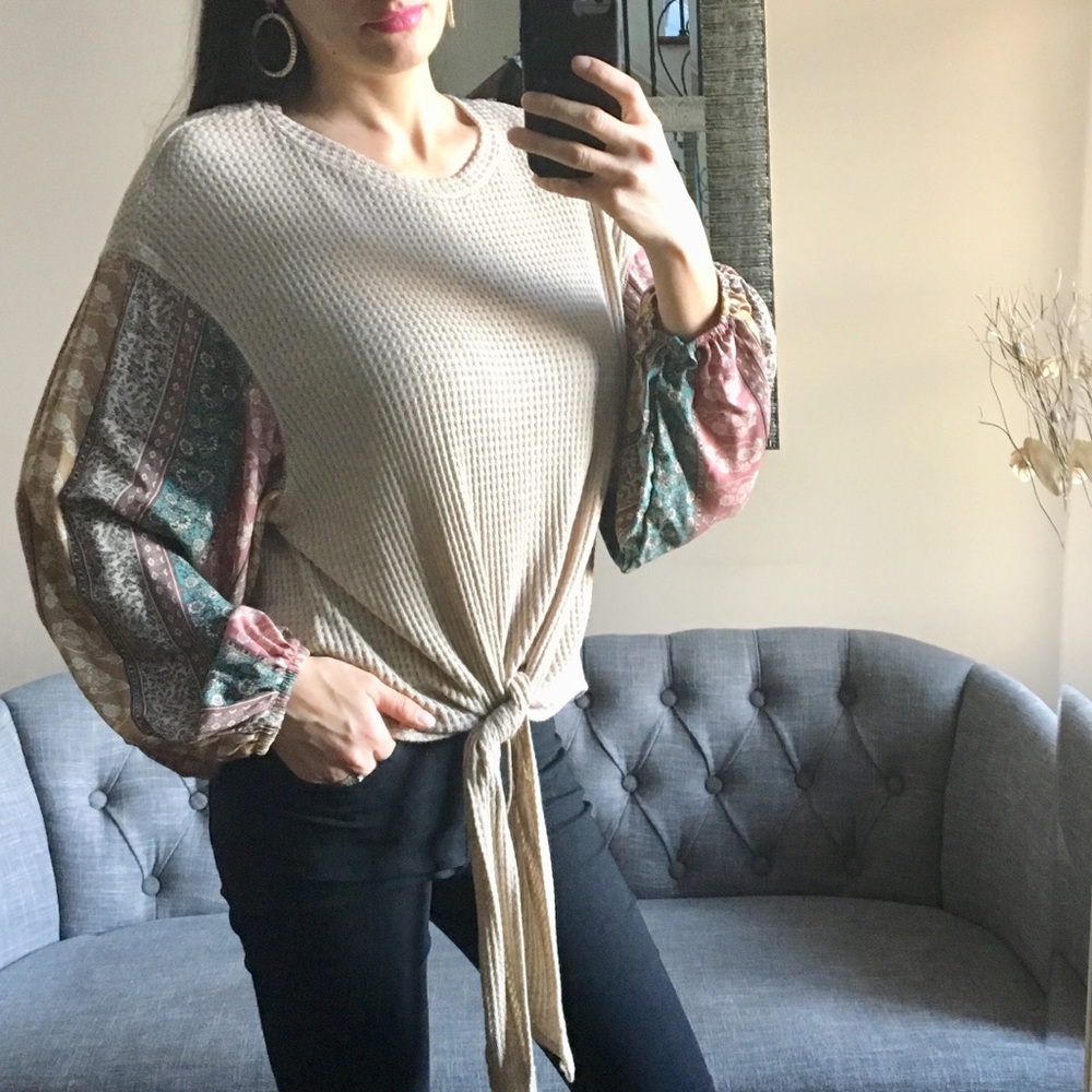 ✨NEW✨Contrast Sleeves Top - Picture 8 of 8